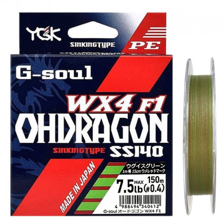 YGK G-Soul Ohdragon WX4 F1 SS140 (150m 7.5Lb PE0.4)