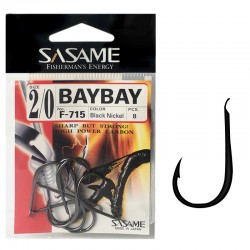 Sasame F-715 Baybay Black Nickel 2/0 (8 pcs)