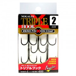 Nogales Zero Frixion Coat Triple Hook #2 (5pcs)