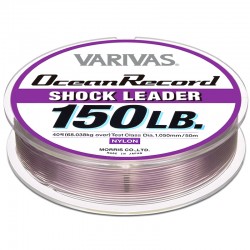 Varivas Ocean Record Shock Leader 50m 150lb (40-1.05mm) Misty Purple