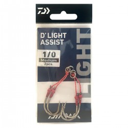 Daiwa Light Assist Hook 1/0 Medium (2pcs)