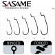 Sasame F-950 Worm Of 0724 Black Nickel 1/0 (6pcs)