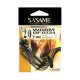 Sasame F-950 Worm Of 0724 Black Nickel 2/0 (6pcs)