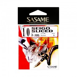 Sasame F-705 Seigo Sliced Nickel 1/0 (9pcs)