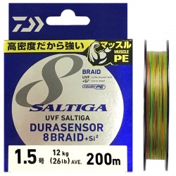 Daiwa Saltiga Durasensor 8 Braid +Si 200m - PE1.5 26lb-12kg