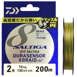 Daiwa Saltiga Durasensor 8 Braid +Si 200m - PE2 35lb-16kg