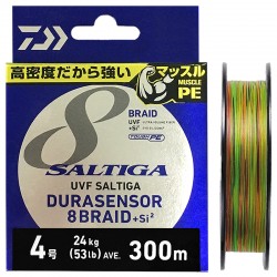 Daiwa Saltiga Durasensor 8 Braid +Si 300m - PE4 53lb-24kg