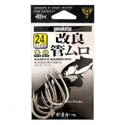 Gamakatsu Kairyo Kanmuro Size 24 - Silver (5pcs)