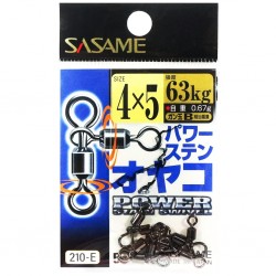 Sasame Power Stain Swivel 4x5 - 63kg (5pcs)