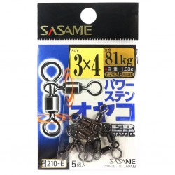 Sasame Power Stain Swivel 3x4 - 81kg (5pcs)