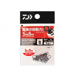 Daiwa D Swivel SaqSas Intersnap Rolling - 8 (5pcs)