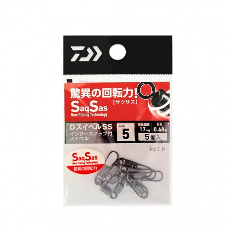 Daiwa D Swivel SaqSas Intersnap Rolling - 5 (5pcs)