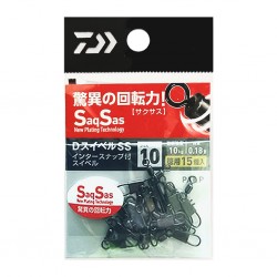 Daiwa D Swivel SaqSas Intersnap Rolling - 10 Value Pack (15pcs)