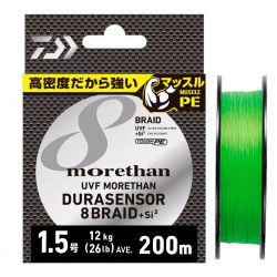 Daiwa UVF Morethan DuraSensor 8 Braid +Si2 200m PE1.5 26lb-12kg