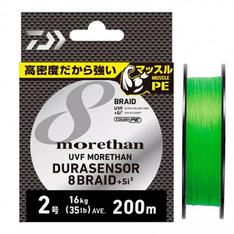 Daiwa UVF Morethan DuraSensor 8 Braid +Si2 200m PE2 35lb-16kg