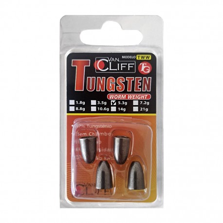Van Cliff Tungsten Worm Weight 5.3g - Natural (4pcs)