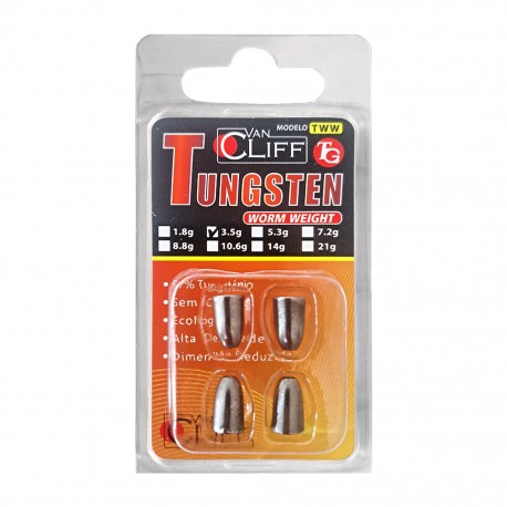 Van Cliff Tungsten Worm Weight 3.5g - Junebug (4pcs)