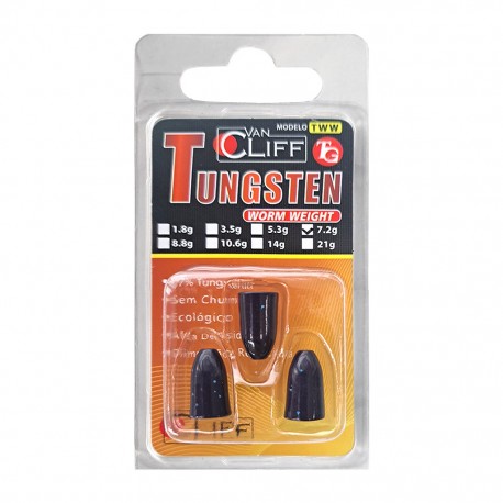 Van Cliff Tungsten Worm Weight 7.2g - Junebug (3pcs)