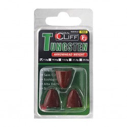 Van Cliff Tungsten Arrowhead Weight 7.2g - Brown (3pcs)