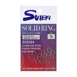 Suteki Solid Ring Size S 4.8mm/100kg (13pcs)