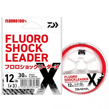 Daiwa Fluoro Shock Leader X Size 3-12Lb (0.285mm) 30m