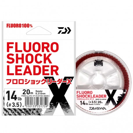 Daiwa Fluoro Shock Leader X Size 3.5-14Lb (0.310mm) 20m