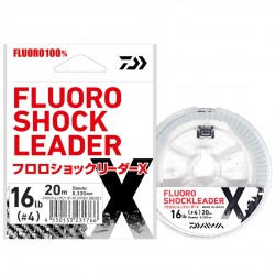 Daiwa Fluoro Shock Leader X Size 4-0.330mm (16Lb-7.26kg) 20m