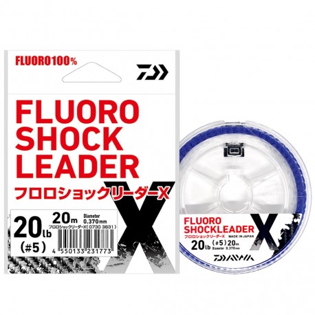 Daiwa Fluoro Shock Leader X Size 5-0.370mm (20Lb-9.07kg) 20m