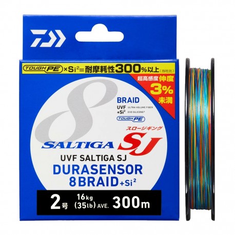 Daiwa Saltiga Durasensor 8 Braid +Si 300m - PE2 35lb-16kg
